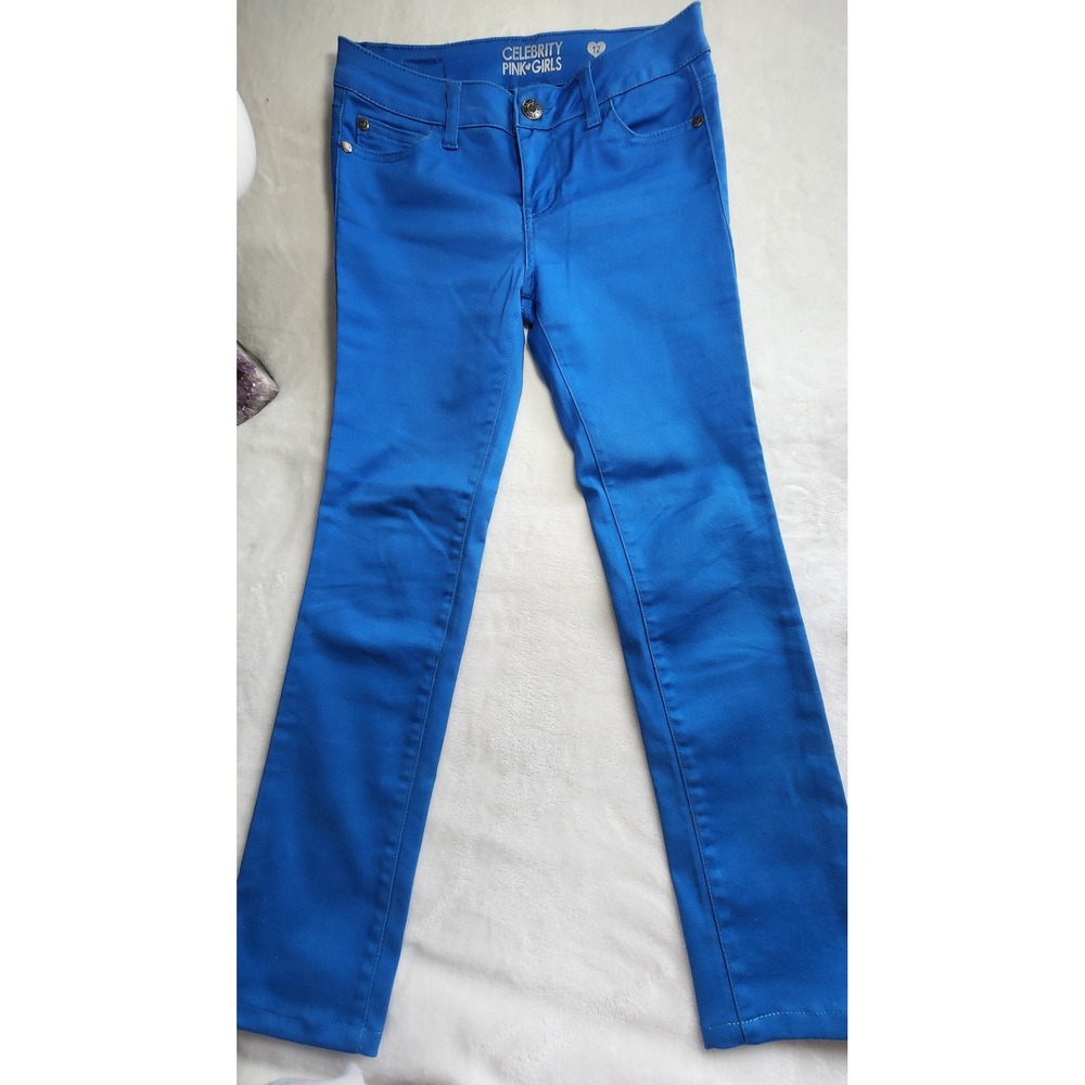 Celebrity Pink Girls Size 12 Blue Magic Skinny Jeans Stretch Denim Pants Kids
